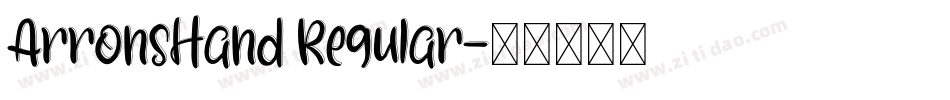 ArronsHand Regular字体转换